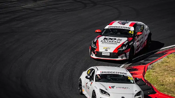Number 43 GR86 racing on track